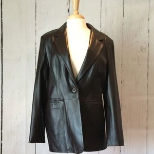 Denim & Co leather coat